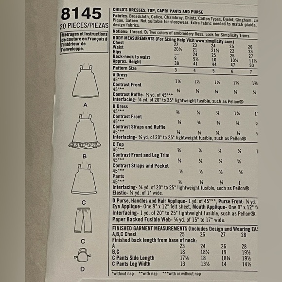 Three Simplicity girls dress patterns uncut Sarah rose ruby jeans closet size A - Picture 7 of 10